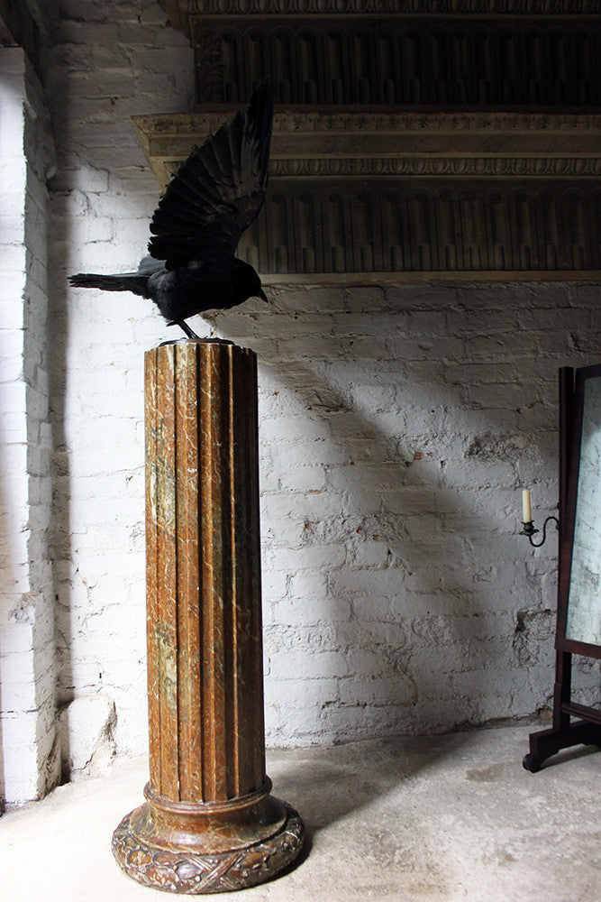 A Decorative Faux Sienna Marble Plaster Column c.1890