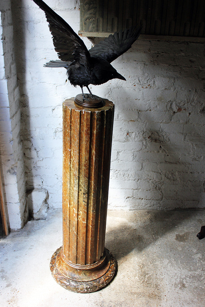 A Decorative Faux Sienna Marble Plaster Column c.1890