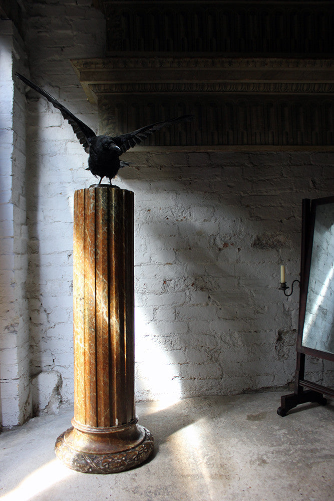 A Decorative Faux Sienna Marble Plaster Column c.1890