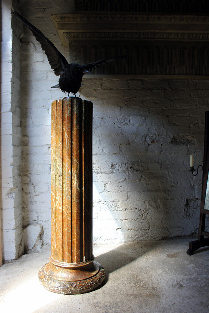 A Decorative Faux Sienna Marble Plaster Column c.1890