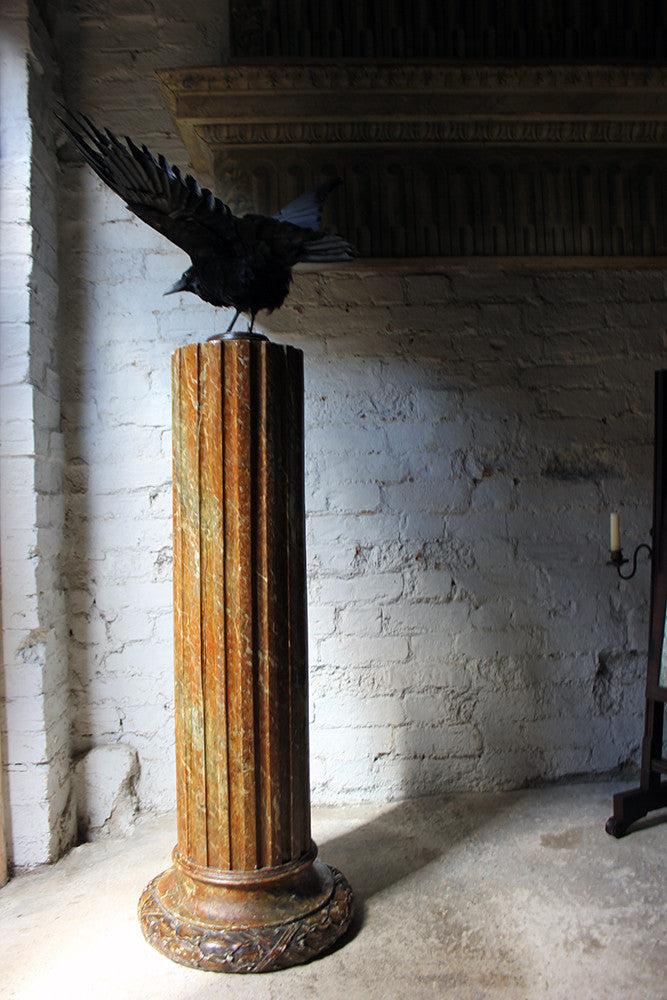 A Decorative Faux Sienna Marble Plaster Column c.1890