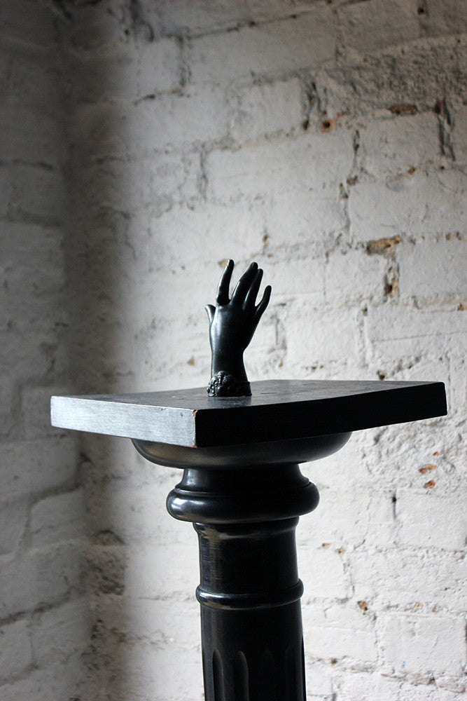 A Good Quality Victorian Dark Patinated Cast Iron Paperweight in the Form of a Ladies Hand c.1870-80