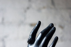 A Good Quality Victorian Dark Patinated Cast Iron Paperweight in the Form of a Ladies Hand c.1870-80
