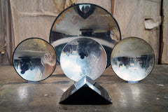 A Collection of Five Mid-20thC WWII Period Parabolic Concave & Prism Mirrors c.1940-68