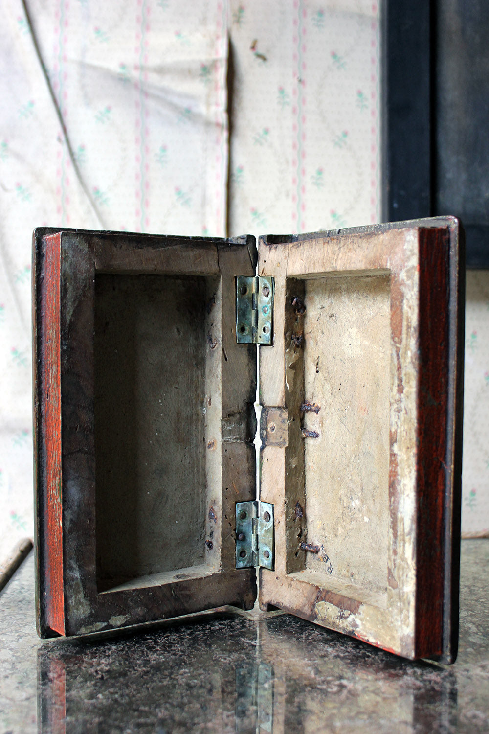 A George III Period Folk Art Painted Book Box c.1800