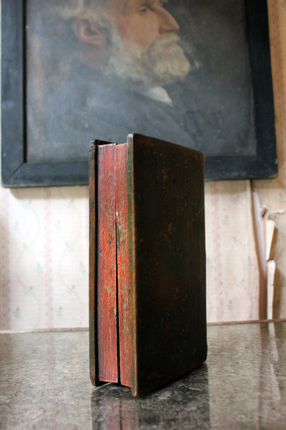 A George III Period Folk Art Painted Book Box c.1800