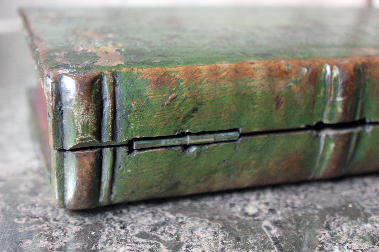 A George III Period Folk Art Painted Book Box c.1800