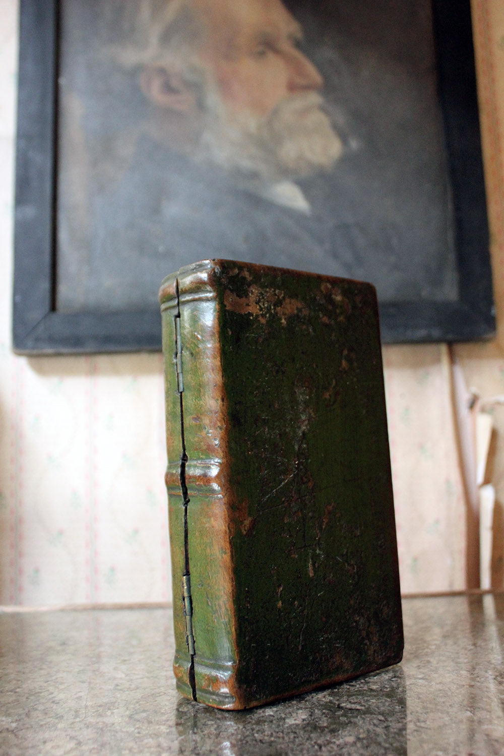 A George III Period Folk Art Painted Book Box c.1800
