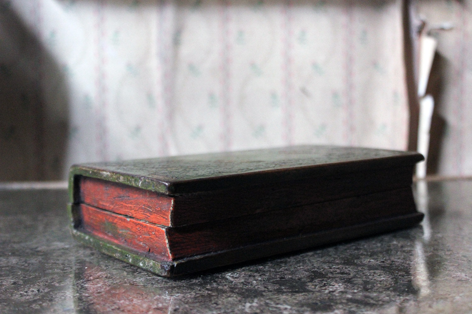 A George III Period Folk Art Painted Book Box c.1800