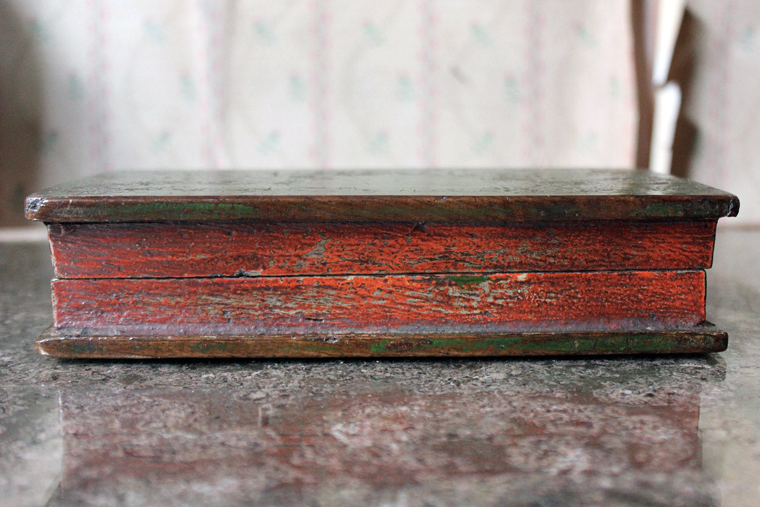A George III Period Folk Art Painted Book Box c.1800