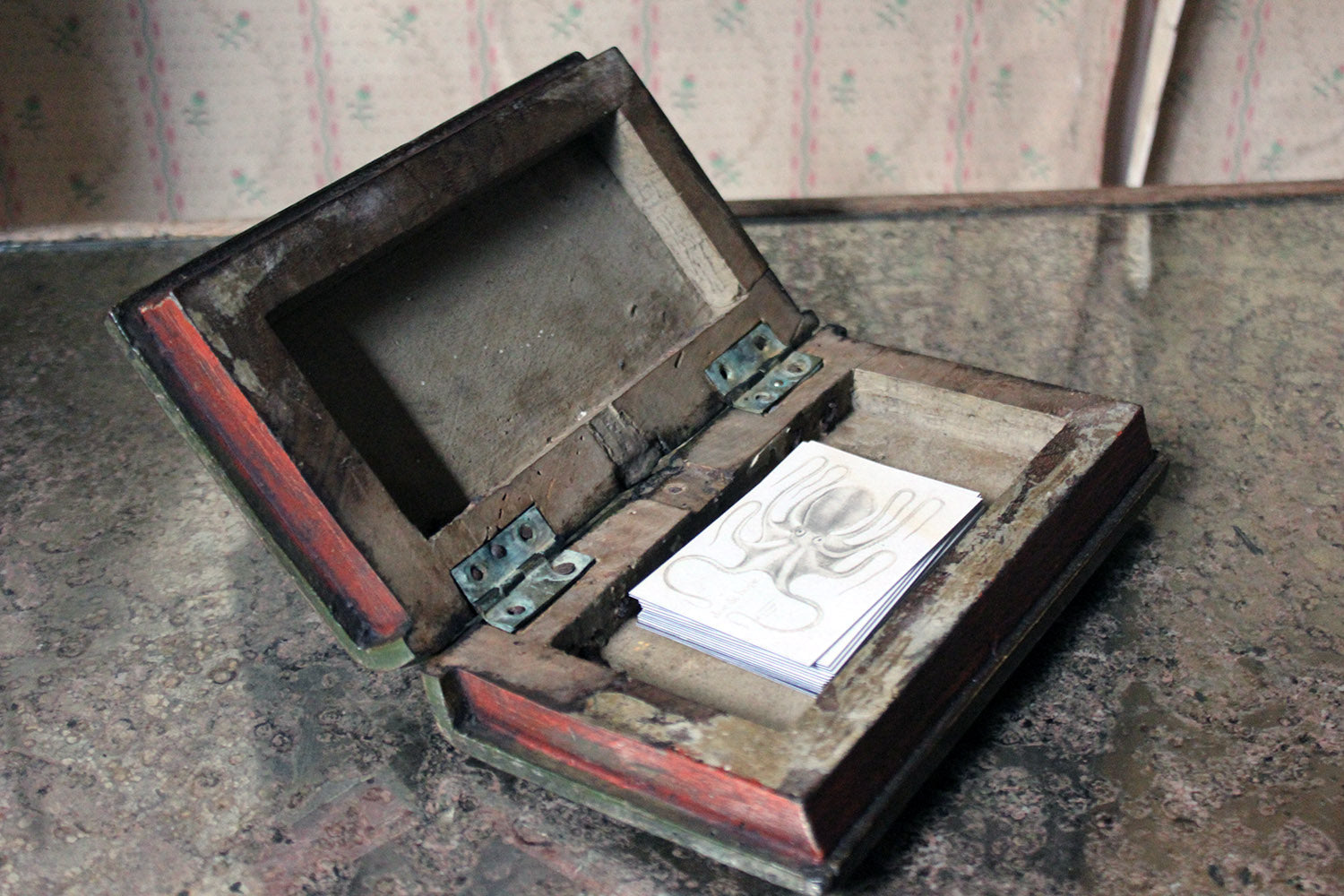 A George III Period Folk Art Painted Book Box c.1800