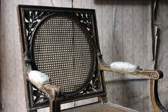A 19thC French Carved Giltwood Open Armchair c.1880