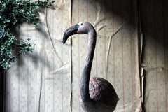 A French Mid-20thC Painted Garden Statue of a Greater Flamingo