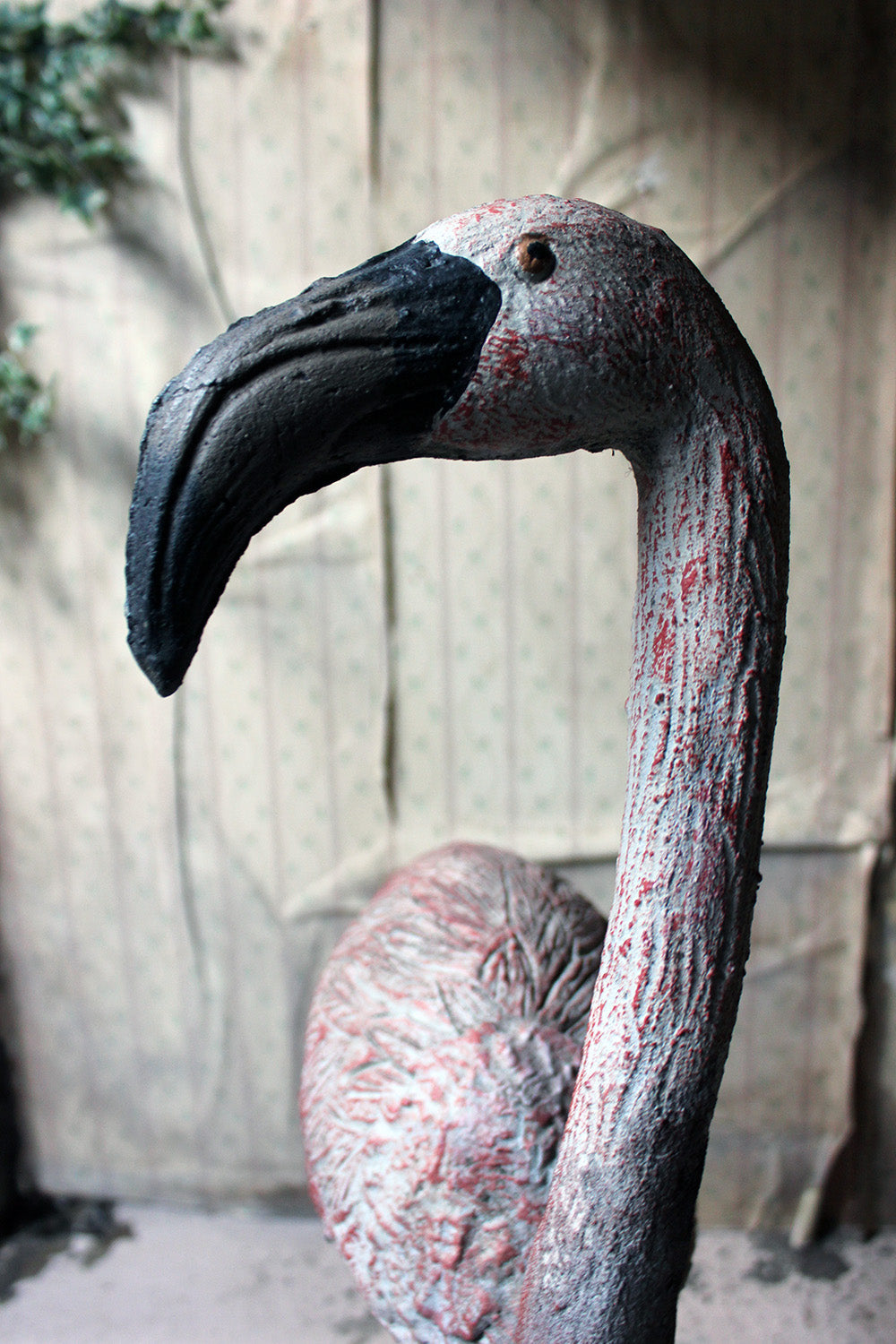 A French Mid-20thC Painted Garden Statue of a Greater Flamingo