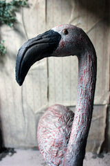 A French Mid-20thC Painted Garden Statue of a Greater Flamingo