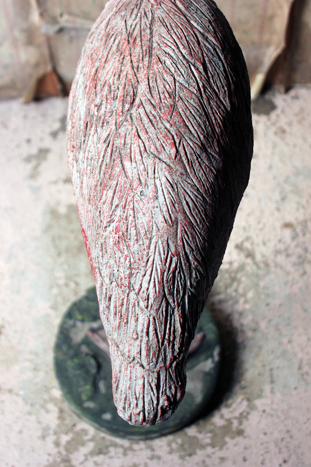 A French Mid-20thC Painted Garden Statue of a Greater Flamingo