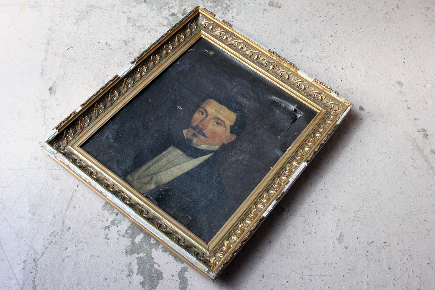 A 19thC French School Oil on Canvas Portrait of a Moustachioed Gentleman c.1870-80