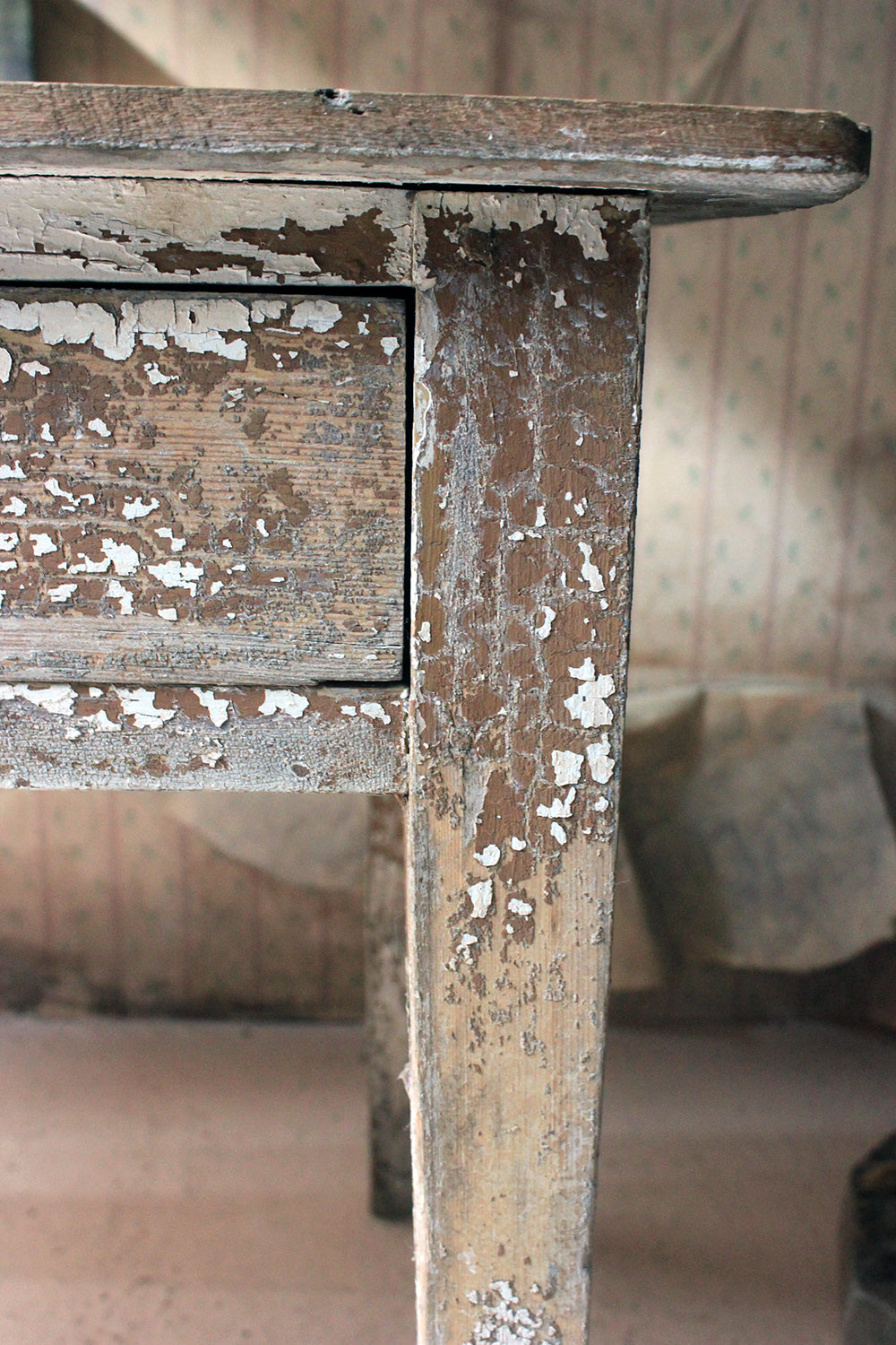 A French Painted Pine Side Table c.1890