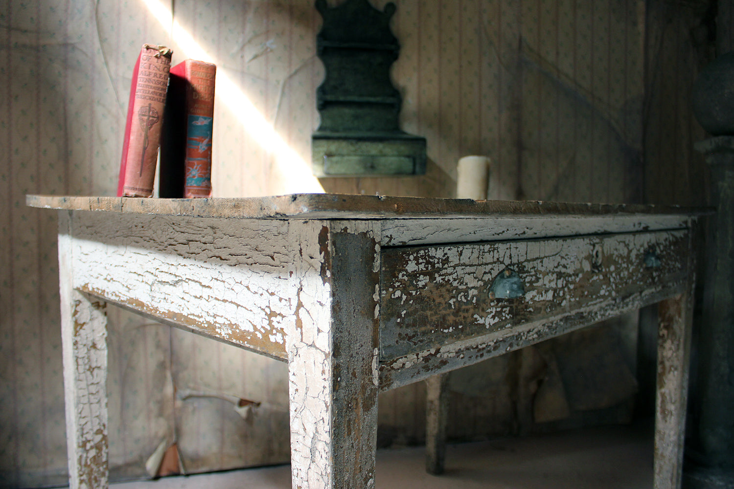 A French Painted Pine Side Table c.1890