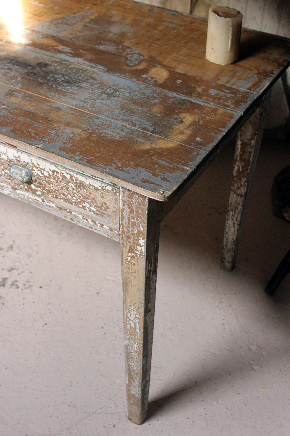 A French Painted Pine Side Table c.1890