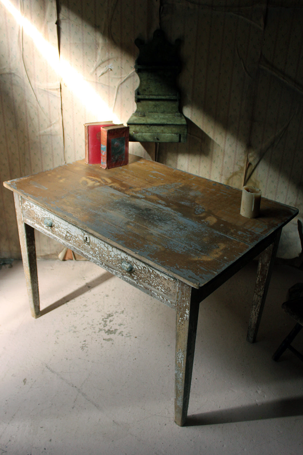 A French Painted Pine Side Table c.1890