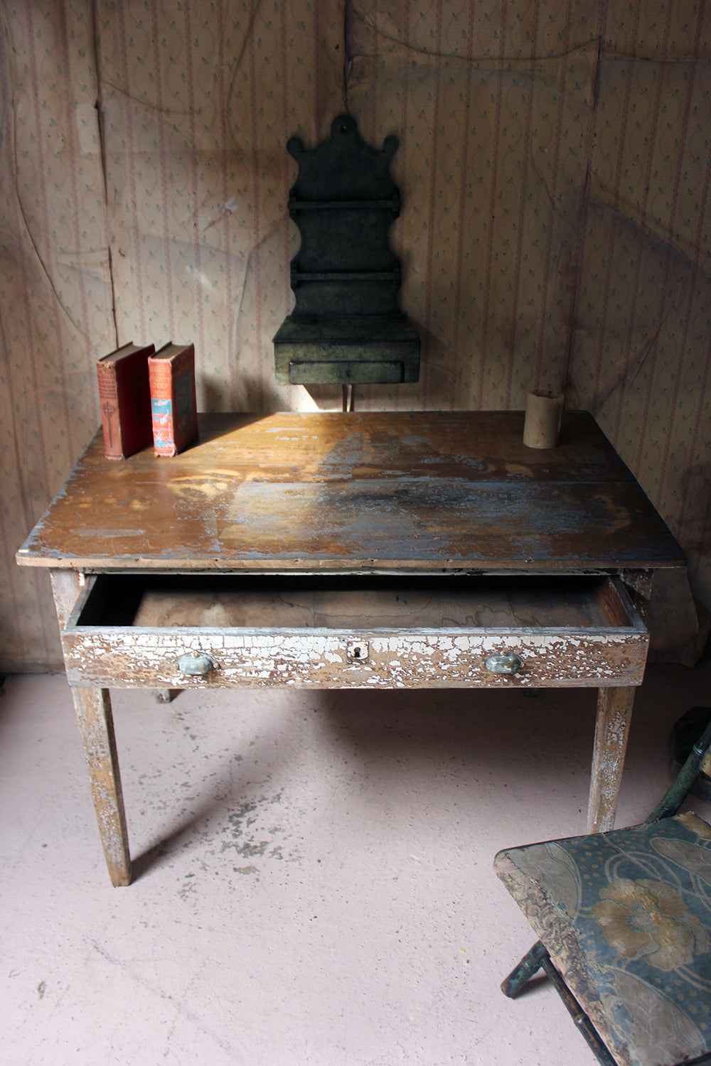 A French Painted Pine Side Table c.1890
