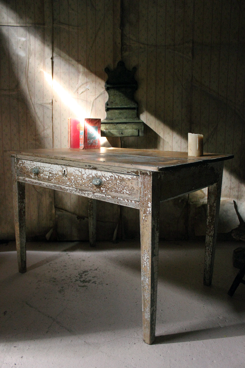 A French Painted Pine Side Table c.1890