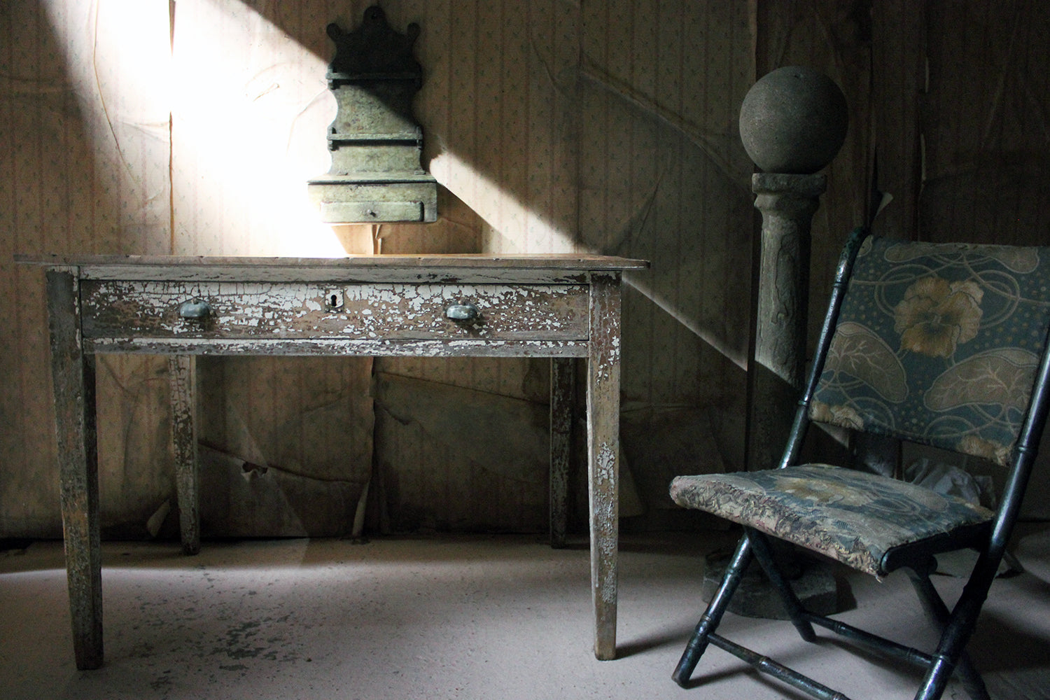 A French Painted Pine Side Table c.1890