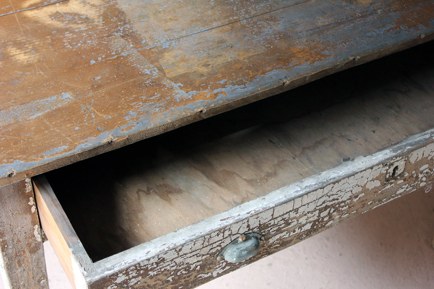 A French Painted Pine Side Table c.1890