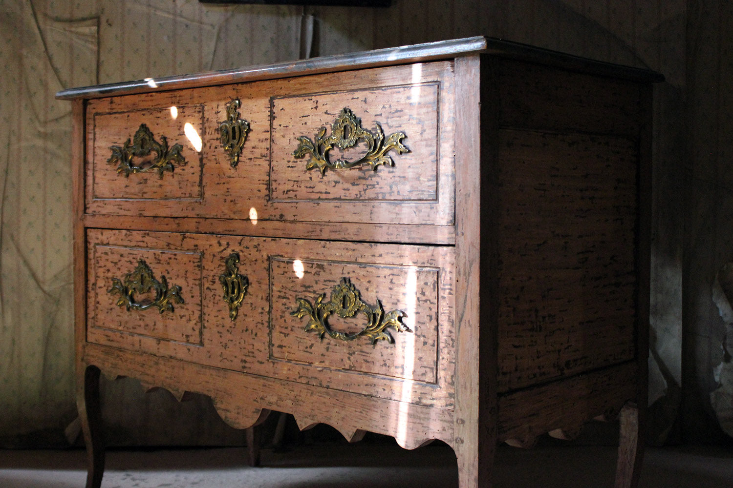 A French Louis XV Style Period Painted Pine Commode c.1890