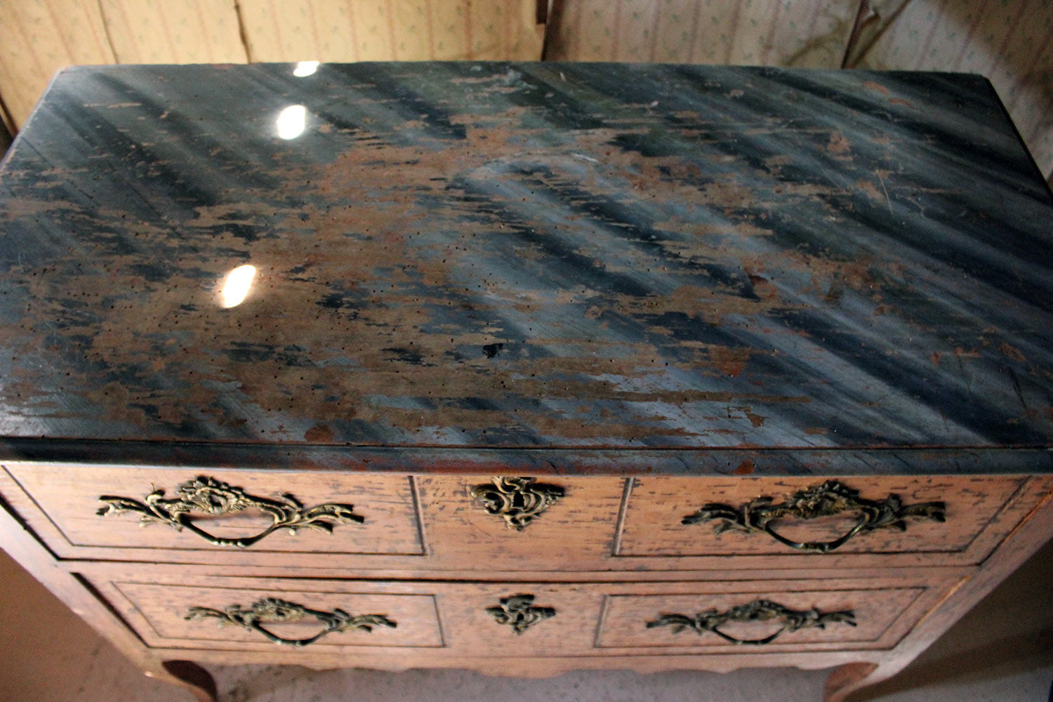 A French Louis XV Style Period Painted Pine Commode c.1890