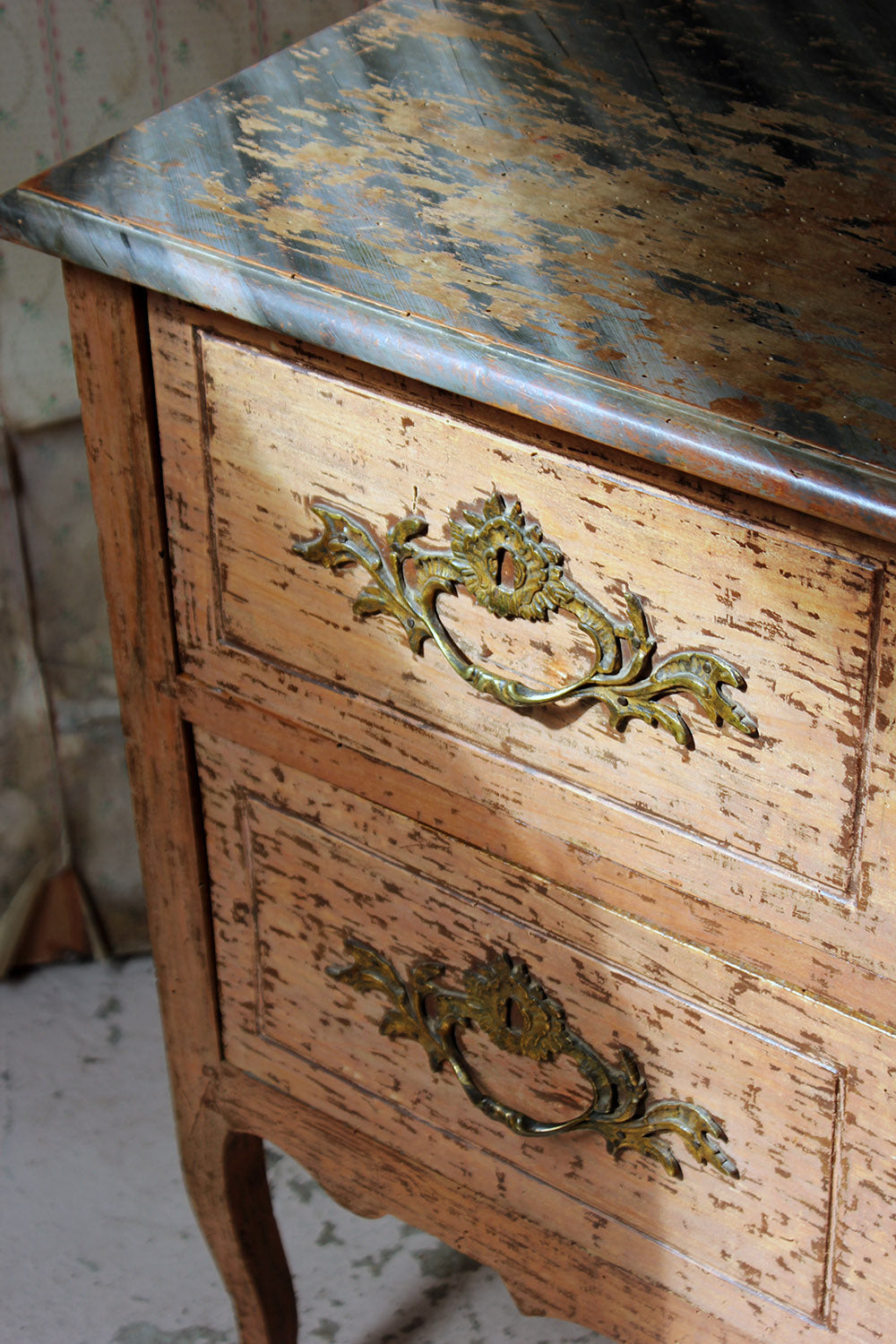 A French Louis XV Style Period Painted Pine Commode c.1890