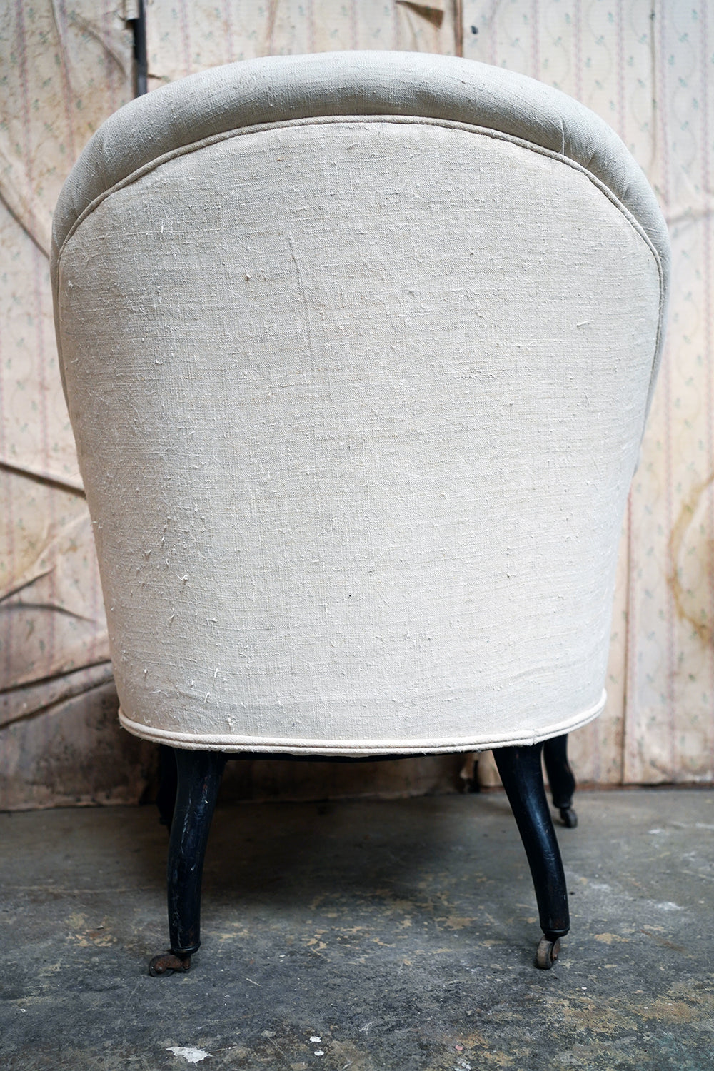 A French Napoleon III Upholstered Salon Armchair c.1870