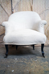 A French Napoleon III Upholstered Salon Armchair c.1870