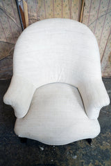 A French Napoleon III Upholstered Salon Armchair c.1870