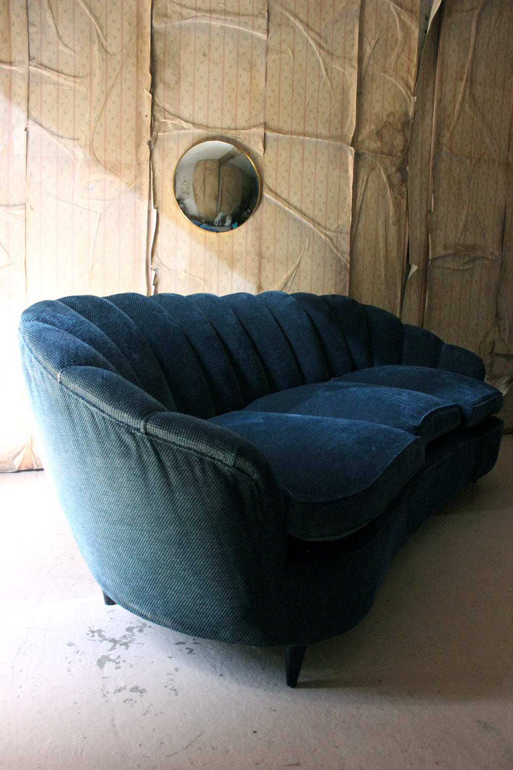 A French Shell Backed & Ebonised Sofa c.1930