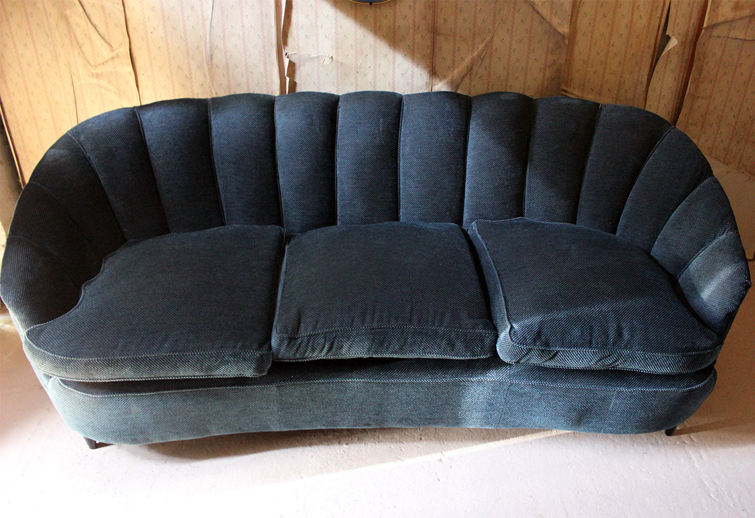 A French Shell Backed & Ebonised Sofa c.1930
