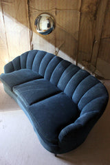 A French Shell Backed & Ebonised Sofa c.1930