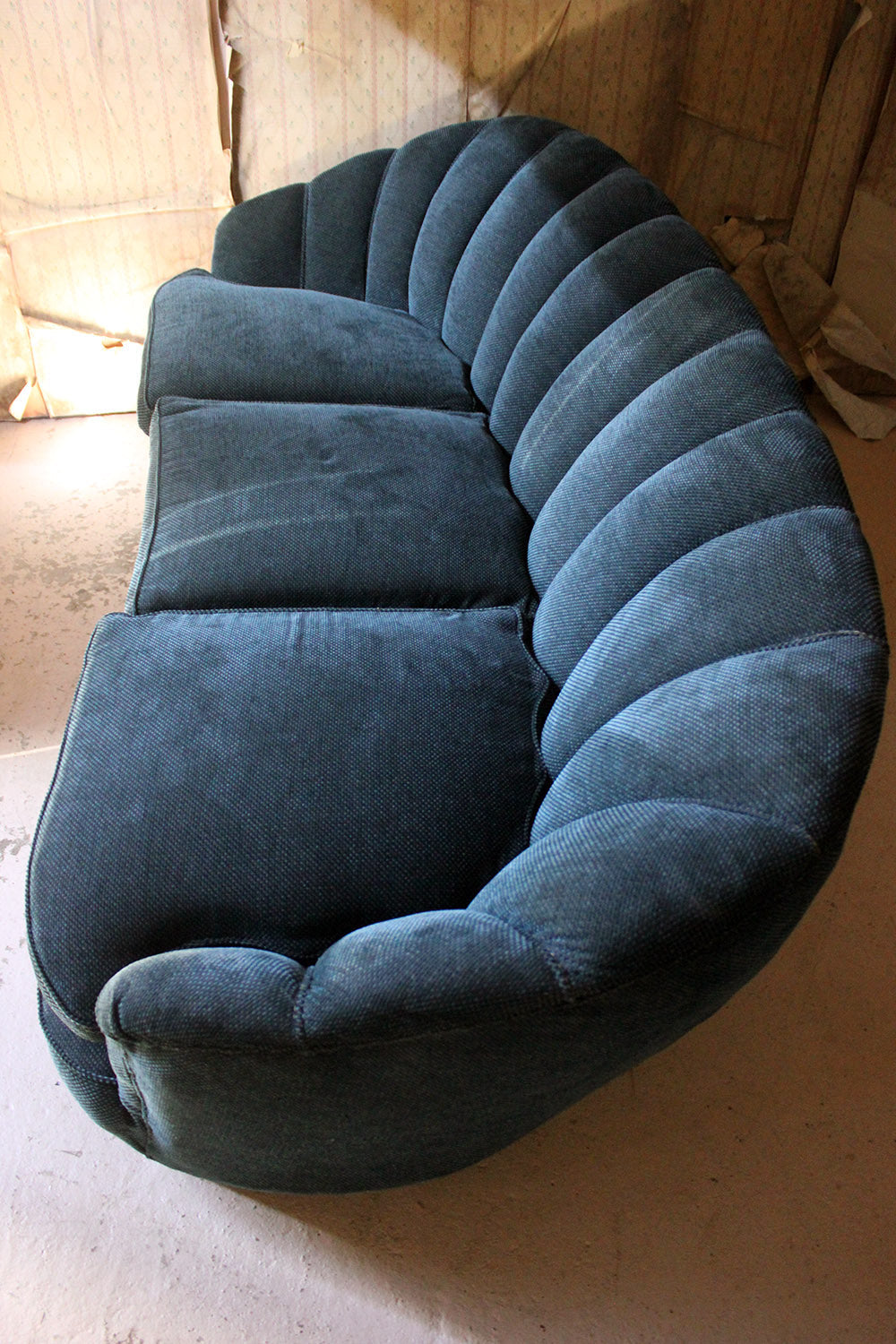 A French Shell Backed & Ebonised Sofa c.1930