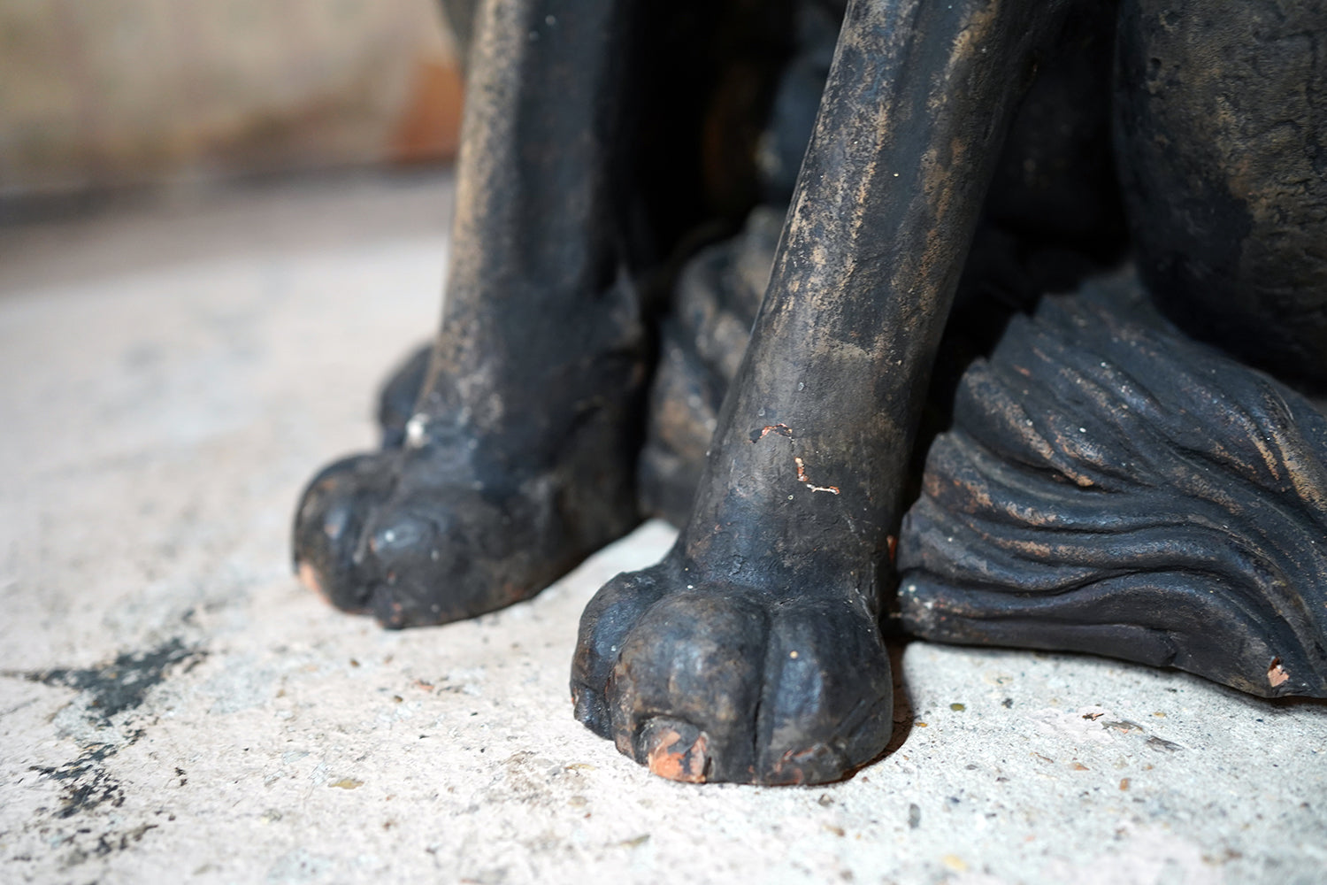 A French Animalier Bronzed Terracotta Sculpture of a Dog c.1900