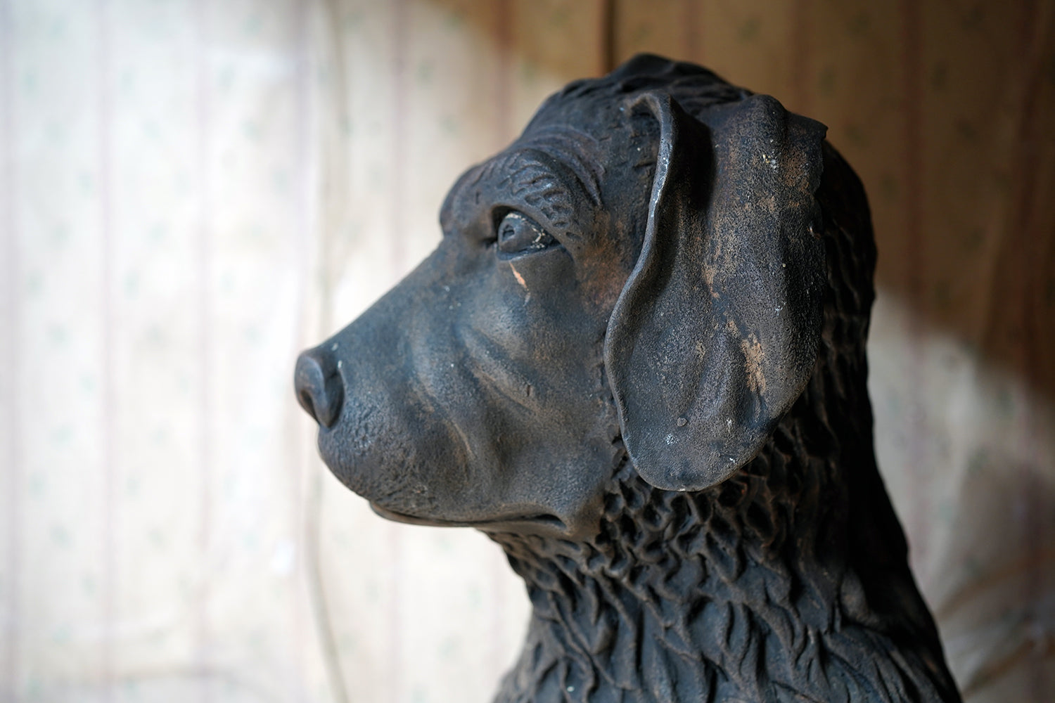 A French Animalier Bronzed Terracotta Sculpture of a Dog c.1900