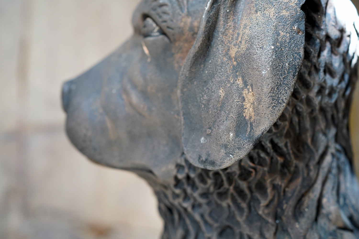 A French Animalier Bronzed Terracotta Sculpture of a Dog c.1900