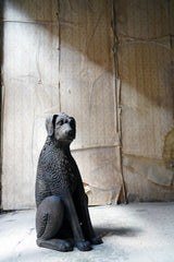 A French Animalier Bronzed Terracotta Sculpture of a Dog c.1900