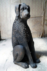 A French Animalier Bronzed Terracotta Sculpture of a Dog c.1900