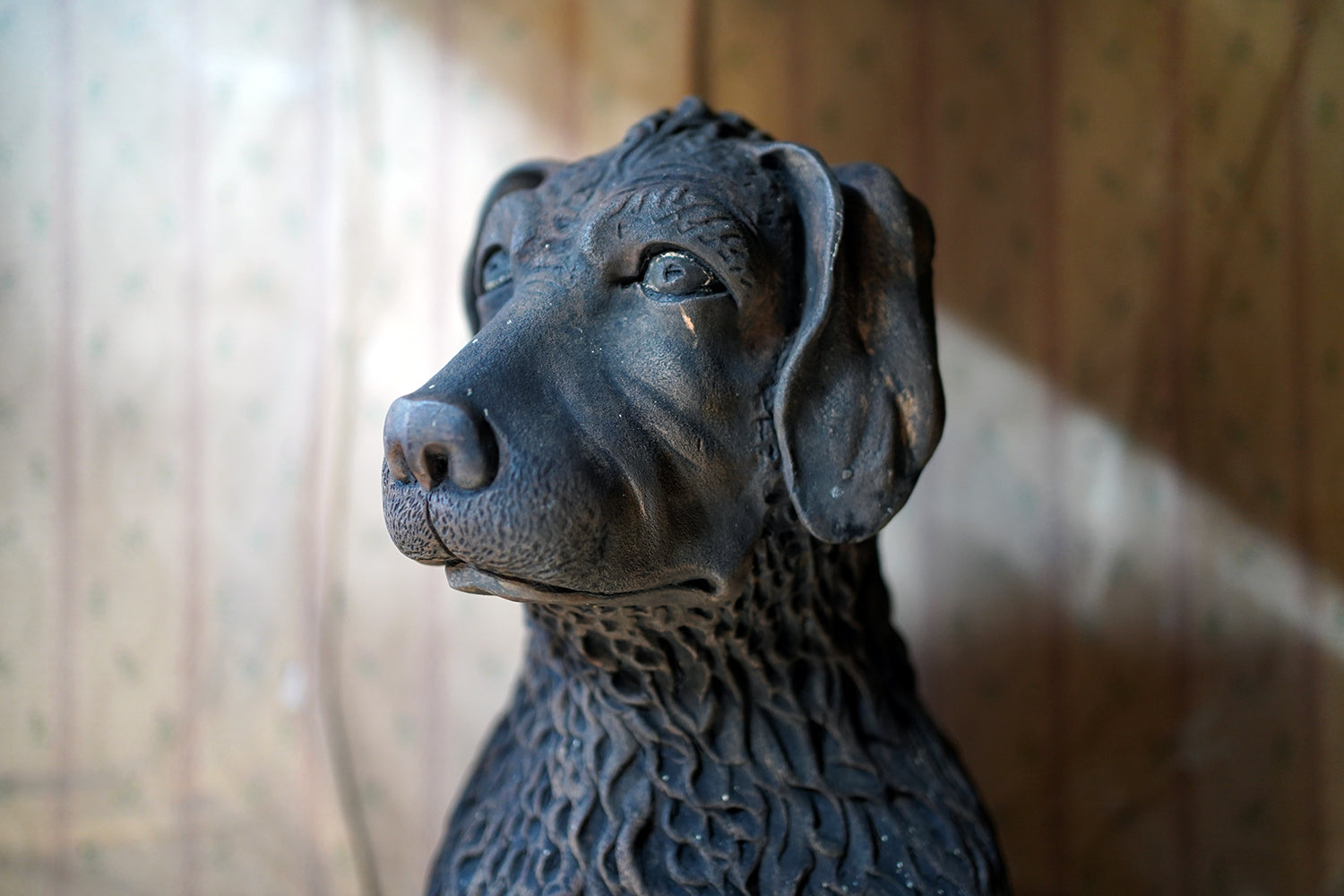 A French Animalier Bronzed Terracotta Sculpture of a Dog c.1900
