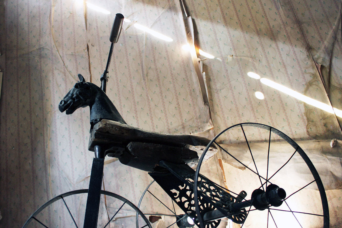 A 19thC French Childs Horse Velocipede Tricycle c.1870