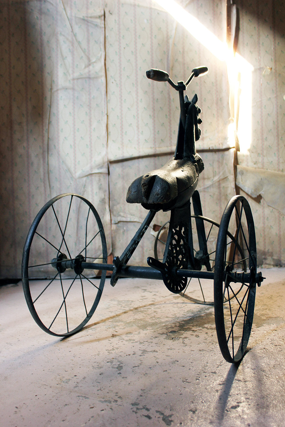 A 19thC French Childs Horse Velocipede Tricycle c.1870