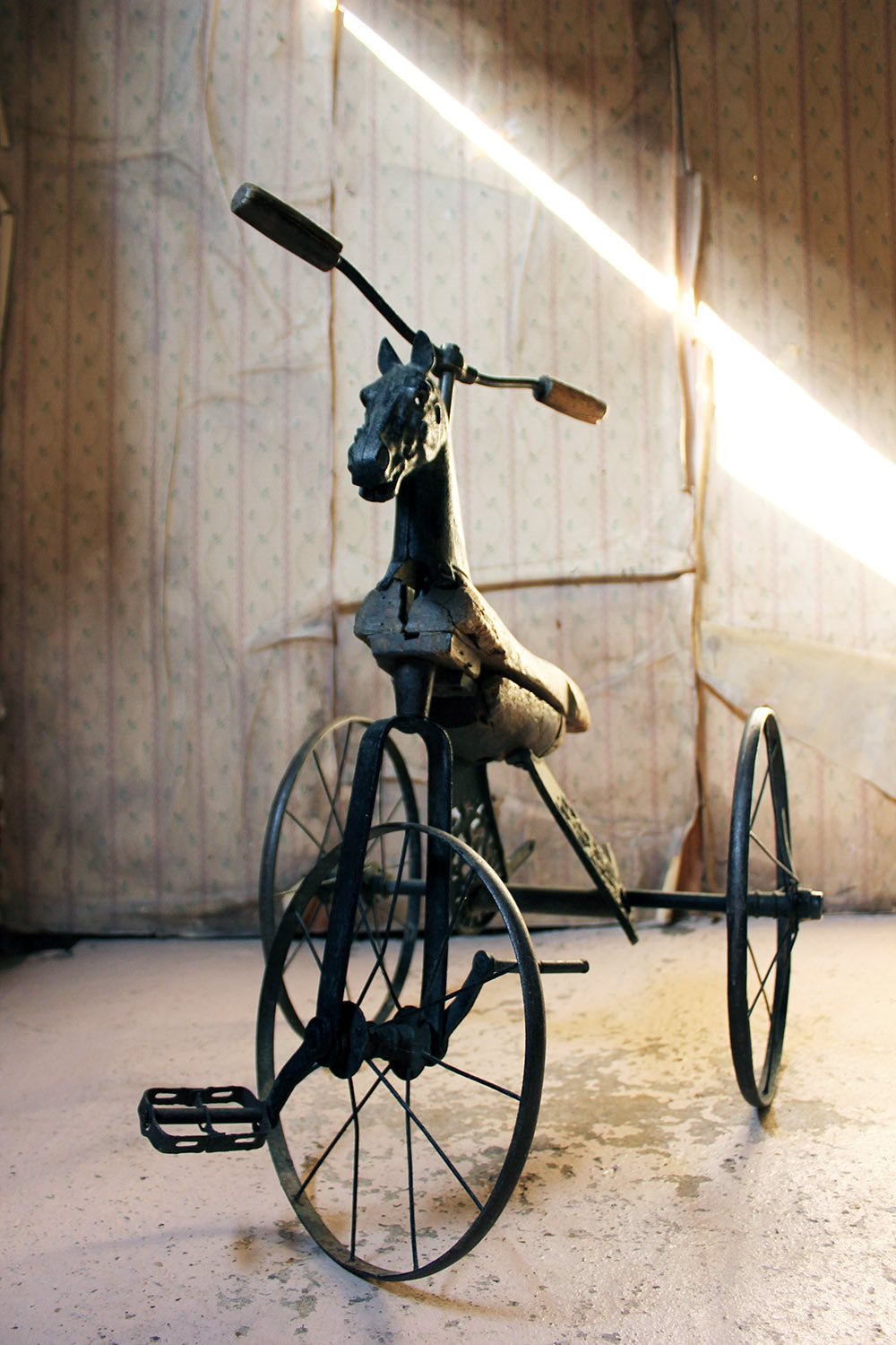 A 19thC French Childs Horse Velocipede Tricycle c.1870
