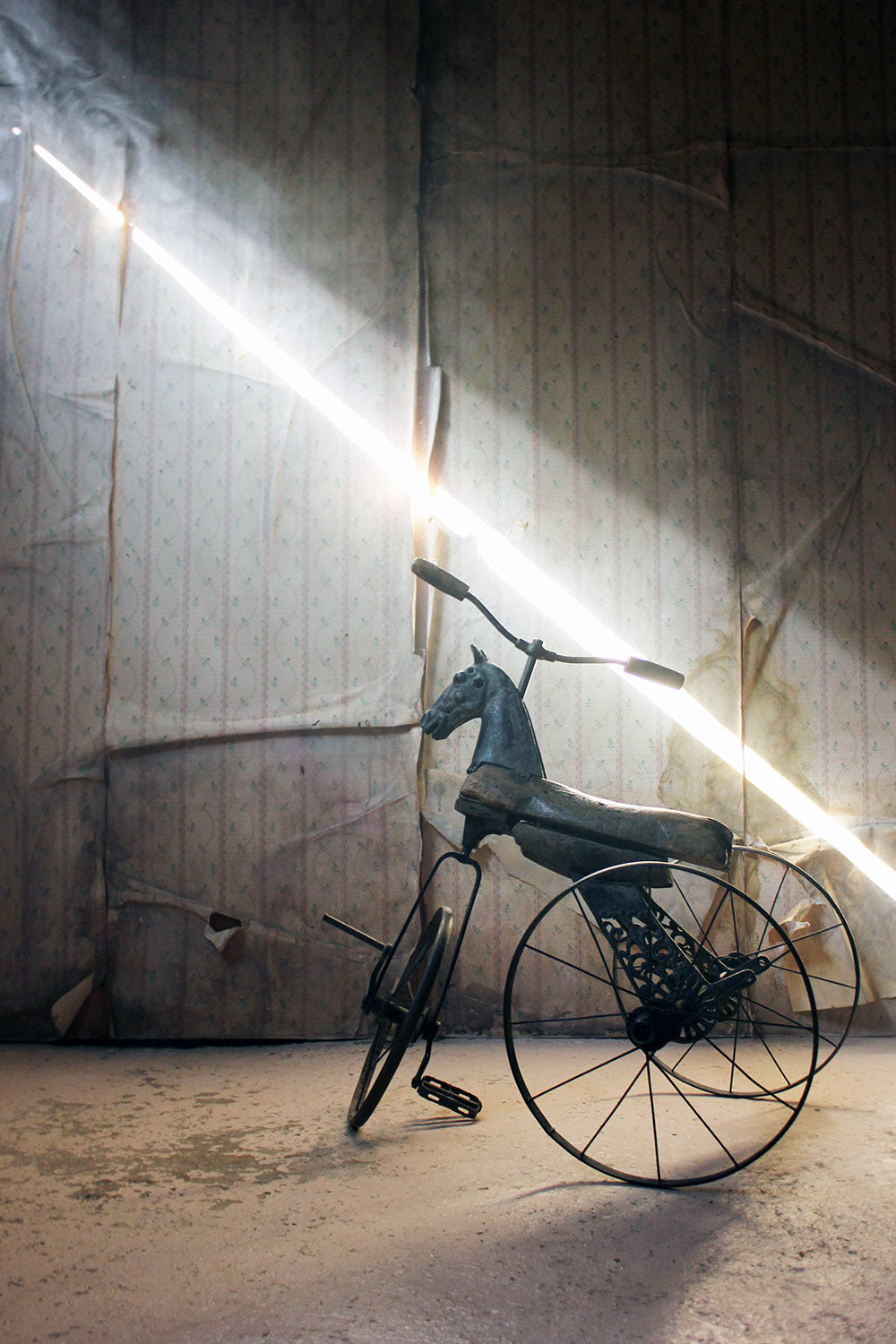 A 19thC French Childs Horse Velocipede Tricycle c.1870