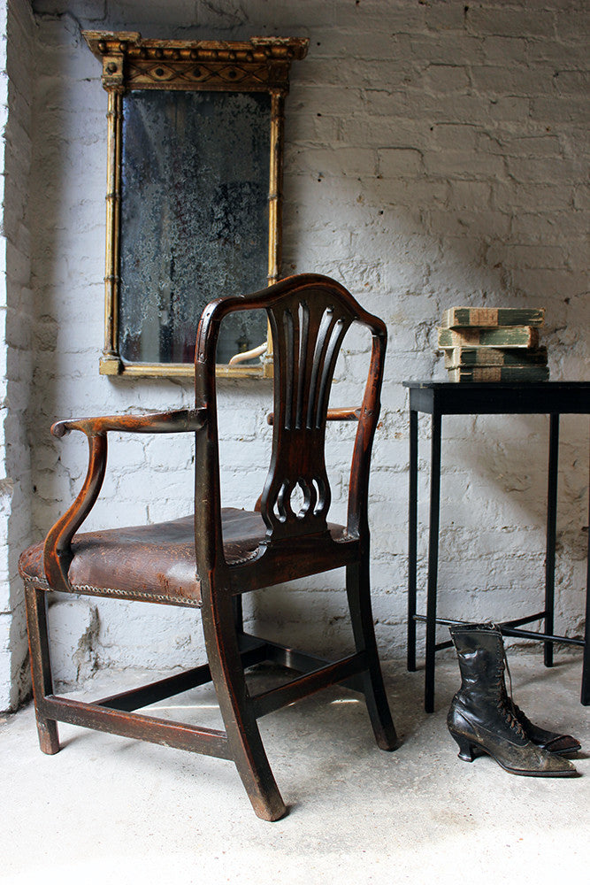 A Charming George III Carved Mahogany Elbow Chair c.1770